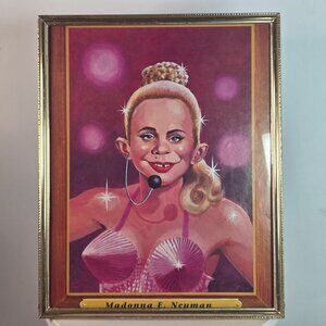 Vintage MAD Magazine Special #100 Framed Print With Madonna & Alfred E. Neuman
